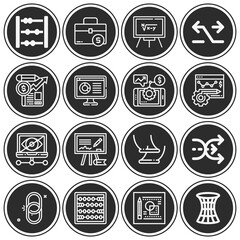 16 pack of variables  lineal web icons set