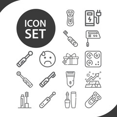 Simple set of tense related lineal icons.