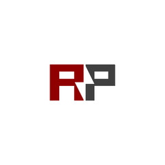 rp or ap initial electric logo design vector icon symbol
