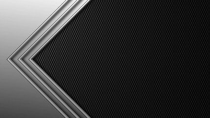 Abstract background of graphic elements in gray color - modern transition to free space in carbon for your text or message - 3D Illustration
