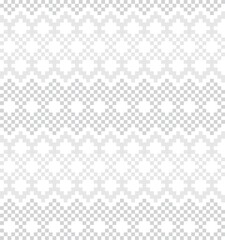 White Christmas Fair Isle Seamless Pattern Background
