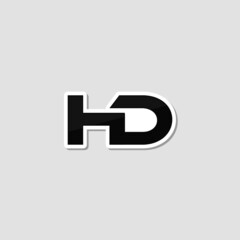 HD Letter Linked Logo Sticker