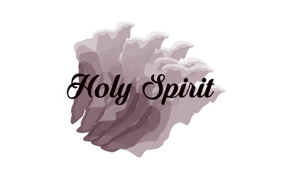 Holy Spirit Quote, Typography for print or use as poster, card, flyer or T Shirt