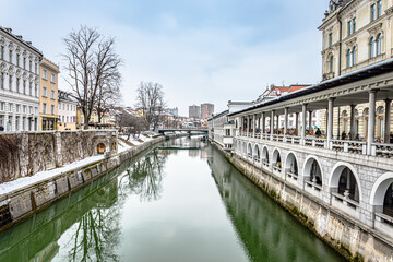 Naklejka premium Ljubljanica River