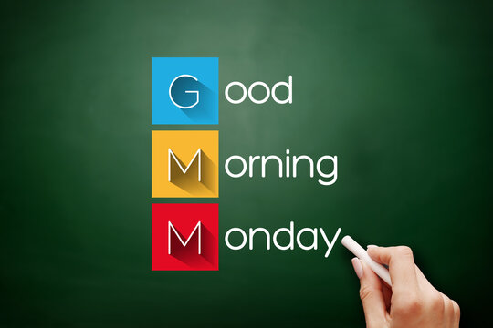 GMM - Good Morning Monday acronym, concept on blackboard