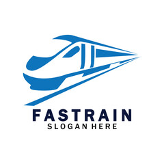 Train logo vector illustration design.fast train logo.High speed train illustration logo-vector illustration