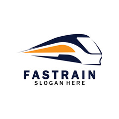 Train logo vector illustration design.fast train logo.High speed train illustration logo-vector illustration