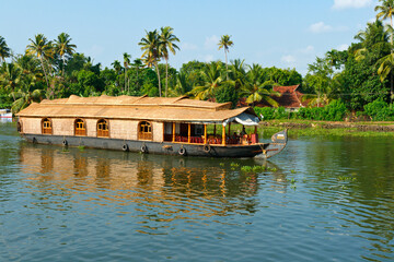 Houseboat on Kerala backwaters, India