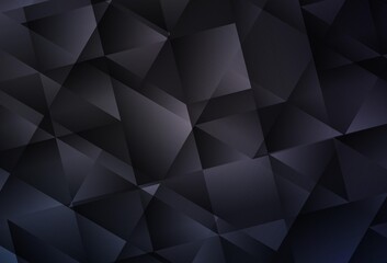 Dark Gray vector abstract polygonal pattern.