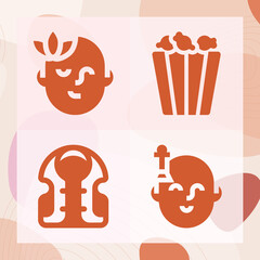 Simple set of need related filled icons