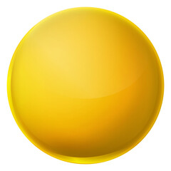 Glass orange ball or precious pearl. Glossy realistic ball, 3D abstract vector illustration highlighted on a white background. Big golden metal bubble with shadow.