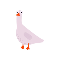 flat vector, goose on white background