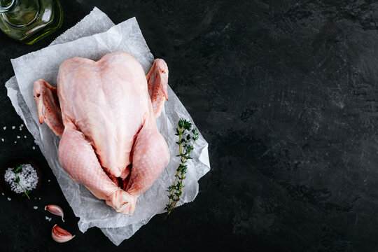 Whole Raw Chicken ready to cook.