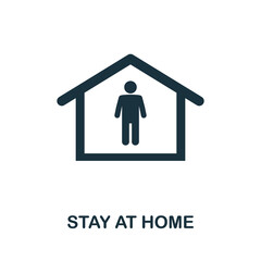 Stay At Home icon. Simple element from new normality collection. Filled monochrome Stay At Home icon for templates, infographics and banners