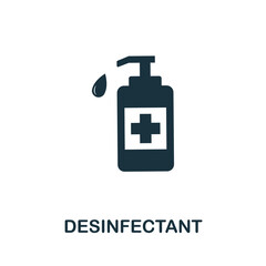 Desinfectant icon. Simple element from new normality collection. Filled monochrome Desinfectant icon for templates, infographics and banners