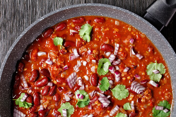 Afghan Kidney Bean Curry, Lubya, top view