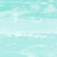 Modern contemporary acrylic background. Aqua texture made with a palette knife. Abstract painting on paper. Mess on the canvas.