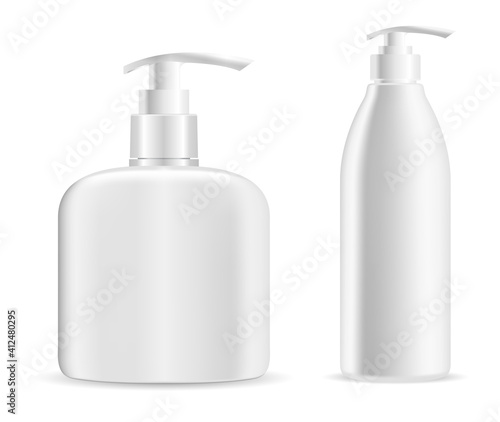 Download Pump Bottle Soap Dispenser Mockup Cosmetic Lotion Bottle Blank Plastic Body Gel Container Or Cream Shampoo Packaging Product Intimate Care Cosmetics Batcher Bottle Mock Up Wall Mural Sergej Bajbak