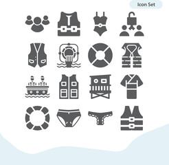 Simple set of males related filled icons.