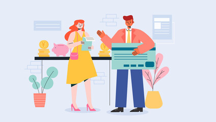 Financial and economic theme  illustration