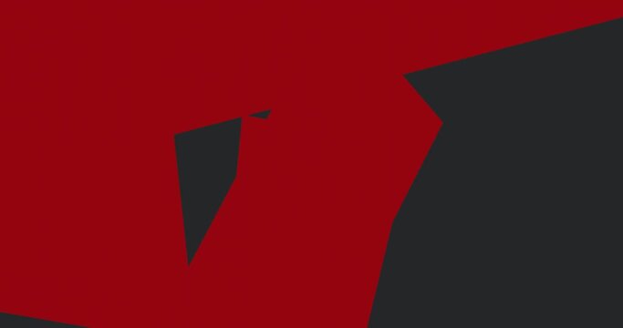 3d render with simple flat geometric background of red objects on cool gray
