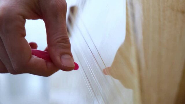 Playing Turkish Traditional String Instrument. Known as Baglama. Close Up Shot of Hands.