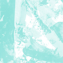 Modern contemporary acrylic background. Aqua texture made with a palette knife. Abstract painting on paper. Mess on the canvas.