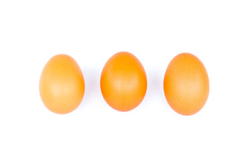 Eggs isolated on white background