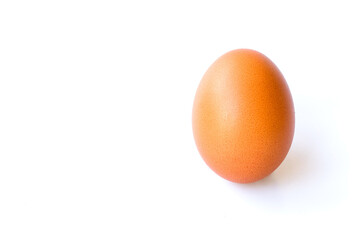 Chicken egg isolated on white background