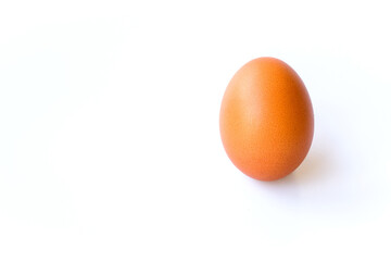 Chicken egg isolated on white background