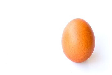 Chicken egg isolated on white background