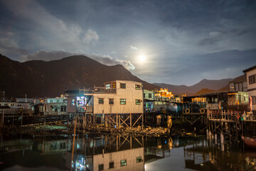 Tai O Fishing Village at Night, Hong Kong