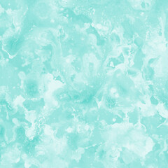 Modern contemporary acrylic background. Aqua texture made with a palette knife. Abstract painting on paper. Mess on the canvas.