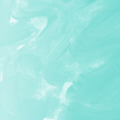 Modern contemporary acrylic background. Aqua texture made with a palette knife. Abstract painting on paper. Mess on the canvas.