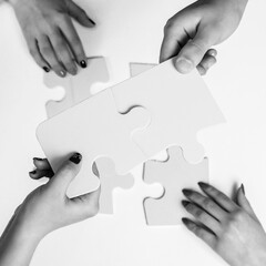 Business solutions. Teamwork, success and strategy concept