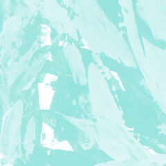 Modern contemporary acrylic background. Aqua texture made with a palette knife. Abstract painting on paper. Mess on the canvas.