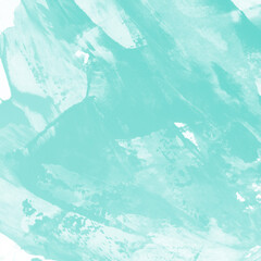 Modern contemporary acrylic background. Aqua texture made with a palette knife. Abstract painting on paper. Mess on the canvas.