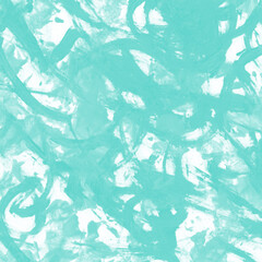 Modern contemporary acrylic background. Aqua texture made with a palette knife. Abstract painting on paper. Mess on the canvas.