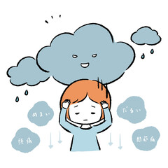 低気圧の不調　症状