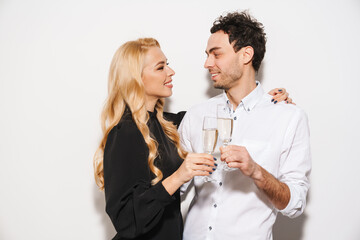 Beauitufl young happy smartly dressed couple