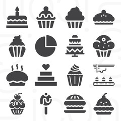 16 pack of thousands  filled web icons set