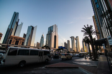 Fototapeta na wymiar DUBAI, UAE - December, 2020 : Dubai, the view of Dubai downtown