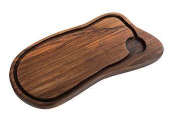 Wooden cutting board isolated on white.