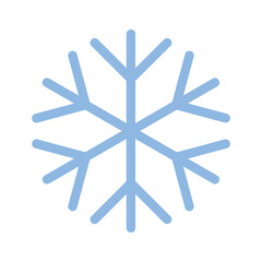 Snowflake sign icon, vector illustration. Flat design style