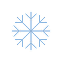 Snowflake sign icon, vector illustration. Flat design style