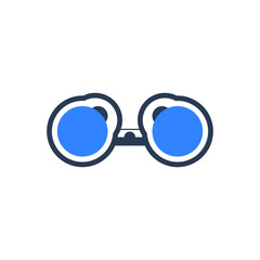 Fototapeta premium Binocular icon. travel binocular, camera zoom, camera lens, lens binocular icon.