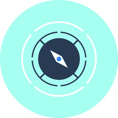 Compass icon. GPS Icon. Magnetic compass, indicator icon, east, west , north, south indicator. Location pin with vector illustration and flat style.