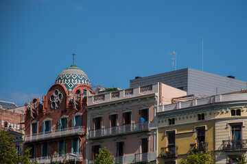 Obraz premium Street View of Barcelona Spain