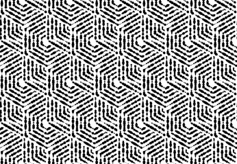 Abstract geometric pattern with stripes, lines. Seamless vector background. White and black ornament. Simple lattice graphic design