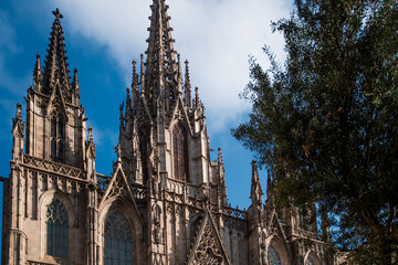 Fototapeta premium Cathedral in Barcelona Spain
